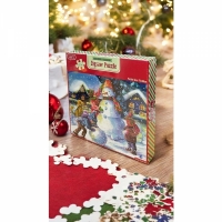 Puzzle Tinsel Town - Om de zapada, 1000 piese, 73 x 48 cm, RMS R01-1285-SNOWMAN